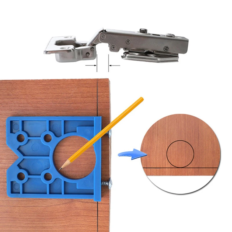 35 мм петля джиг ABS пластиковая петля установка деревянная дрель направляющая петля сверление отверстия мебель, дверь, шкаф инструмент для столярных работ