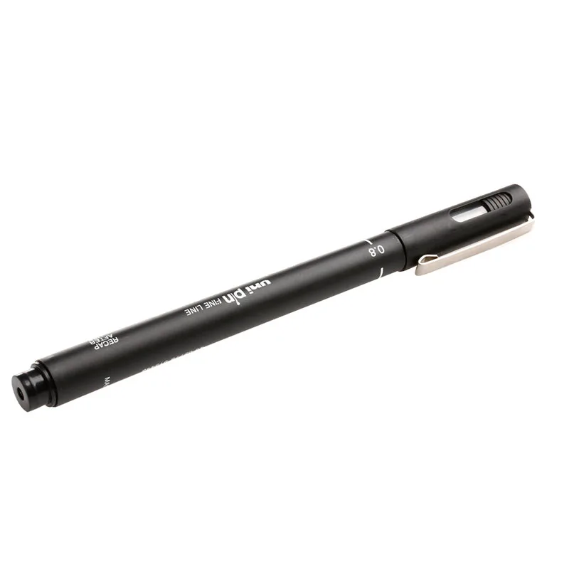 0.8 1 шт Uni Pin Fineliner Рисование тонкой линии ручки 005 - Цвет: 0.8