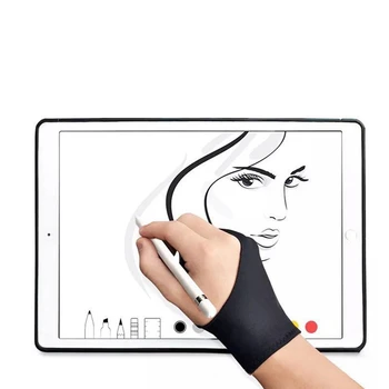 

Two fingers Artist Anti touch Glove for Drawing Tablet Glove Anti Fouling for ipad Screen board|Tablet Screen Touch Gloves