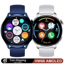 

HW66 Smart Watch AMOLED Display Bluetooth Dial Call Heart Rate Monitor Women Smartwatch pk huawei GT3 IWO 13 for sport running