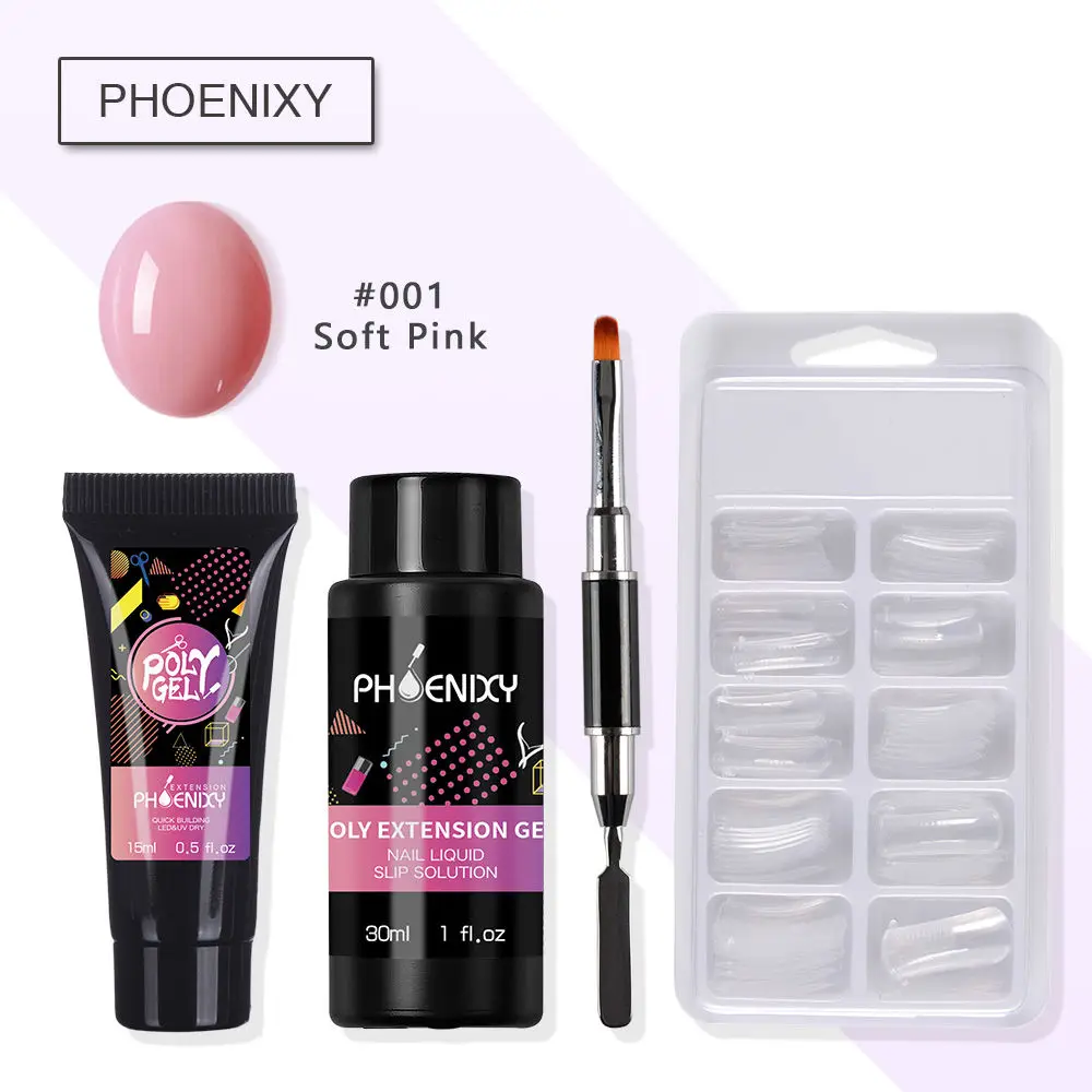 Полигелевый набор маникюрных инструментов, набор для выскальзывания ногтей, твердый Кристальный желе, набор гель-лаков для ногтей, все для маникюрного набора