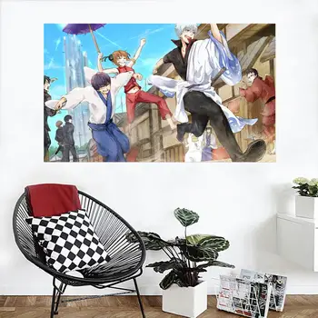 

[Self-Adhesive] 3D Gintama 106 Japan Anime Wall Stickers Mural Decal Wall Murals AJ WALLPAPER Belly