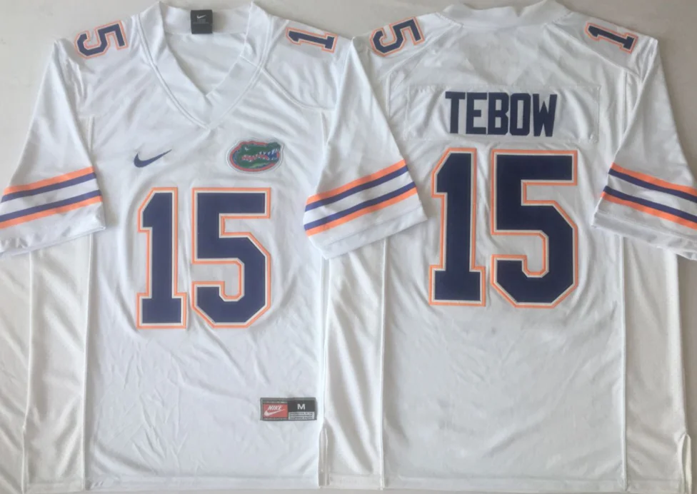 as photo Новинка, высокое качество, все сшитые Джерси Florida#15 TEBOW#22 E. SMITH - Цвет: as photo