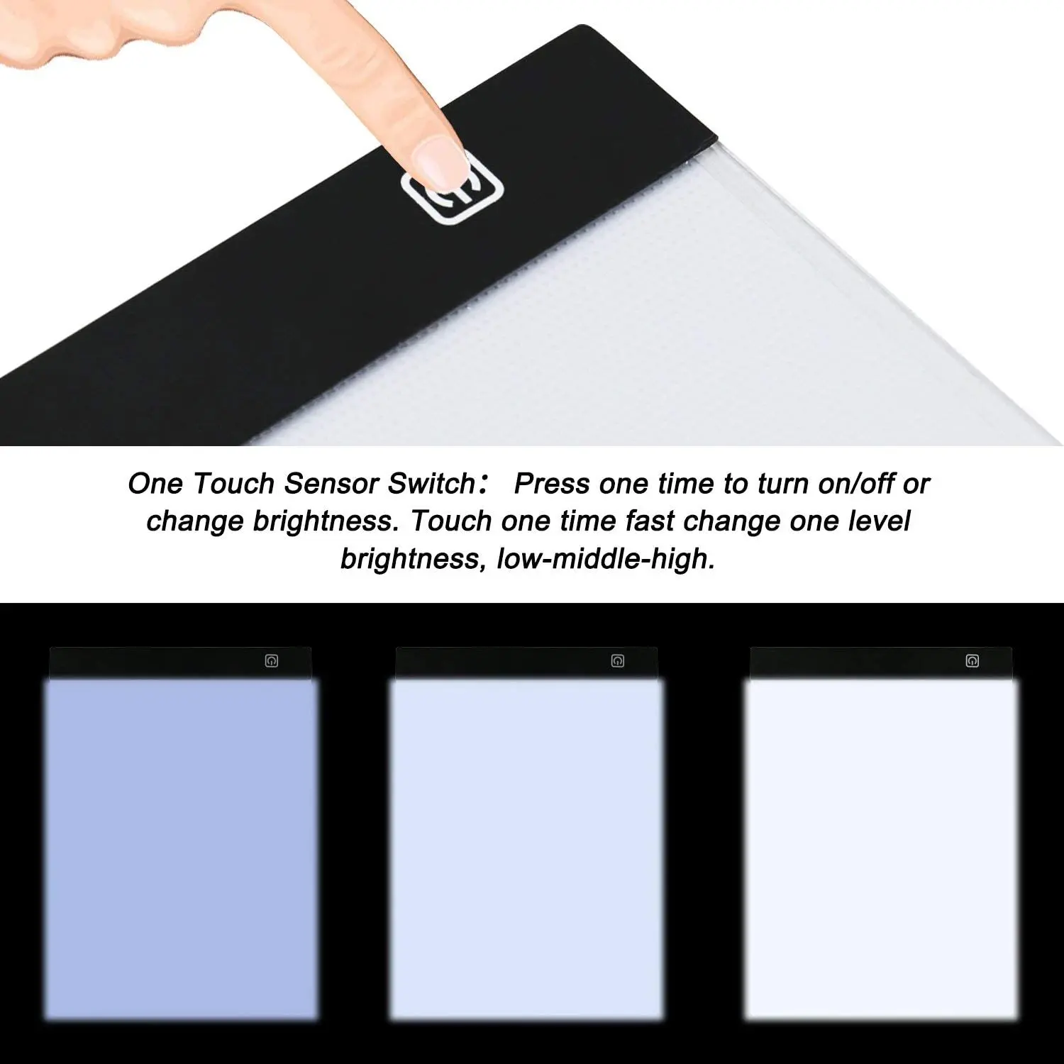 A4 LED Light Pad for Diamond Painting, USB Powered Light Board Kit, Adjustable Brightness with Detachable Stand and Clips