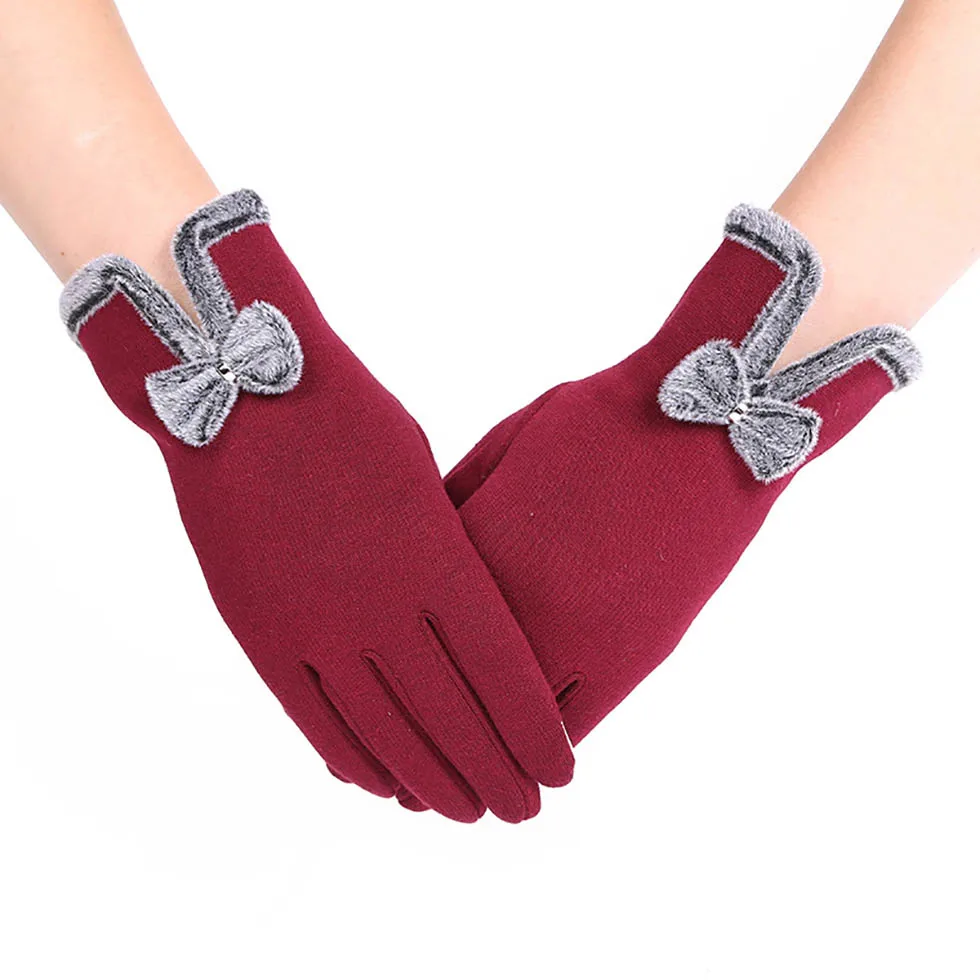 Женские уличные кашемировые перчатки осень зима женские теплые с сенсорным экраном женские шерстяные перчатки теплые для вождения