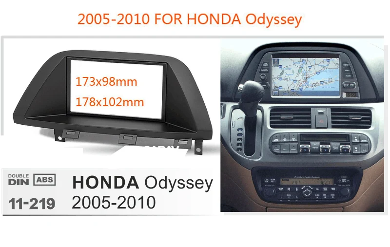 

2 Din Car Radio Fascia Panel kit for Honda Odyssey 2005-2010 Trim Install Frame Dash Kit car radio frame