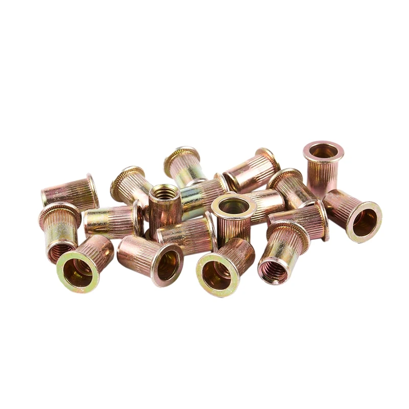 

20pcs Flat Head Metric Steel M8 Blind Insert Rivet Nut Rivnut