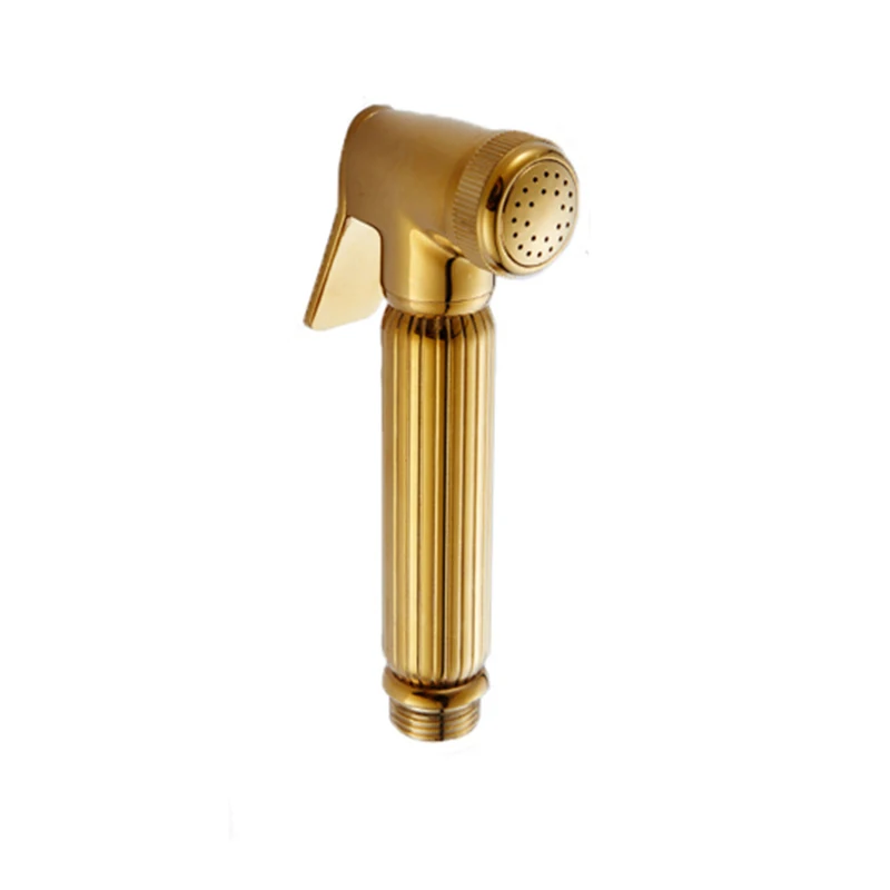 Shower Смесители для биде, золото, латунь, Fingle, холодная вода, туалет, угловой клапан, ручной гигиенический душ, насадка для мытья автомобиля, распылитель для домашних животных, Аэрограф, краны - Цвет: Shower