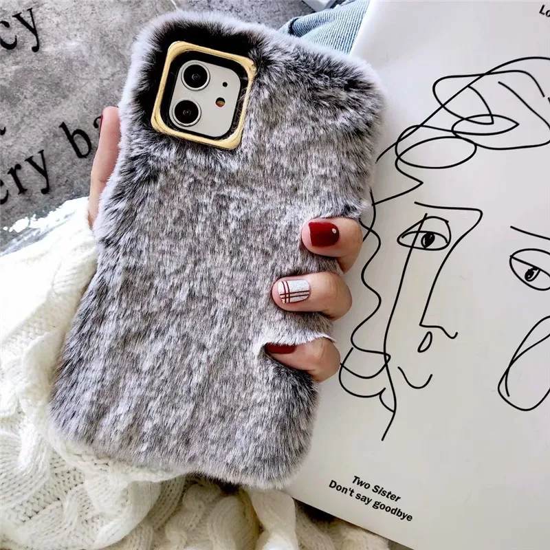 Plush Furry Fluffy Fur Phone Case (14)