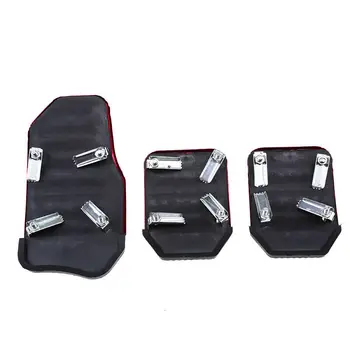 

3Pcs/Set Car Universal Foot Pedals Car Brake Cover Treadle Non-Slip Red Parts