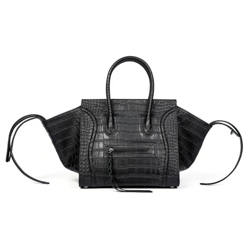 New Famous Designer Brand Luxury Women Leather Handbags Fashion Smile Face Tote Quality Trapeze Smiley Clutches Bolsa Feminina