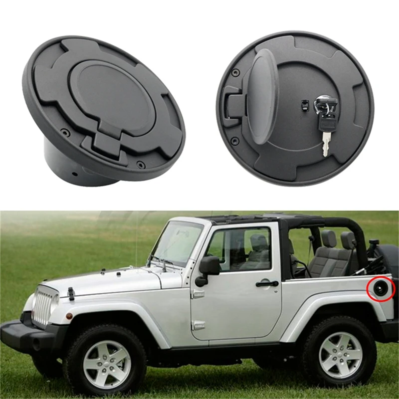 Крышка топливного бака из алюминиевого сплава для Jeep Wrangler JK 2007- 2& 4Dr с замком+ ключом