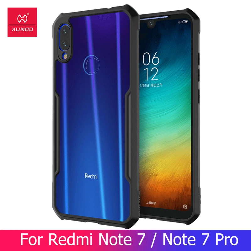 Чехол для телефона Xiaomi Redmi Note 7 7Pro чехол-кольцо Защитная крышка прозрачный противоударный бампер Beetle мобильный корпус Xundd