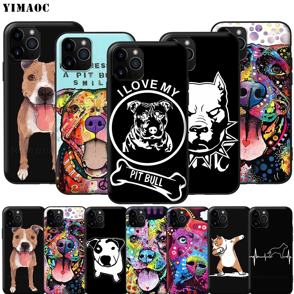 Мягкий силиконовый чехол YIMAOC Pit Bull Pitbull для iPhone 12 Mini 11 Pro XS Max XR X 8 7 6 6S Plus 5 5S SE |