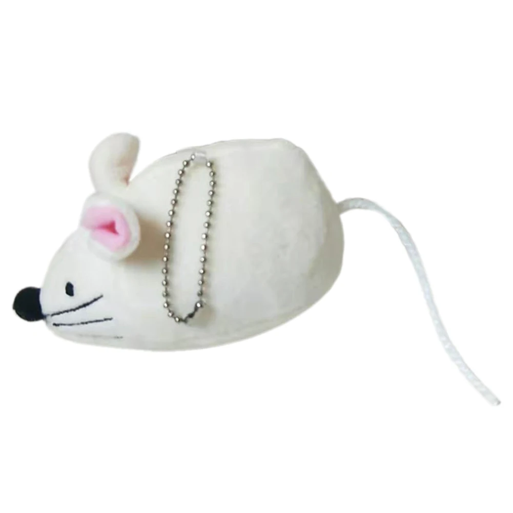 Cartoon Mouse Animal Plush Doll Stuffed Keychain Pendant Bag Hanging Decor Gift Cartoon mouse animal design mini size adorable - Цвет: WhiteSimulation Type