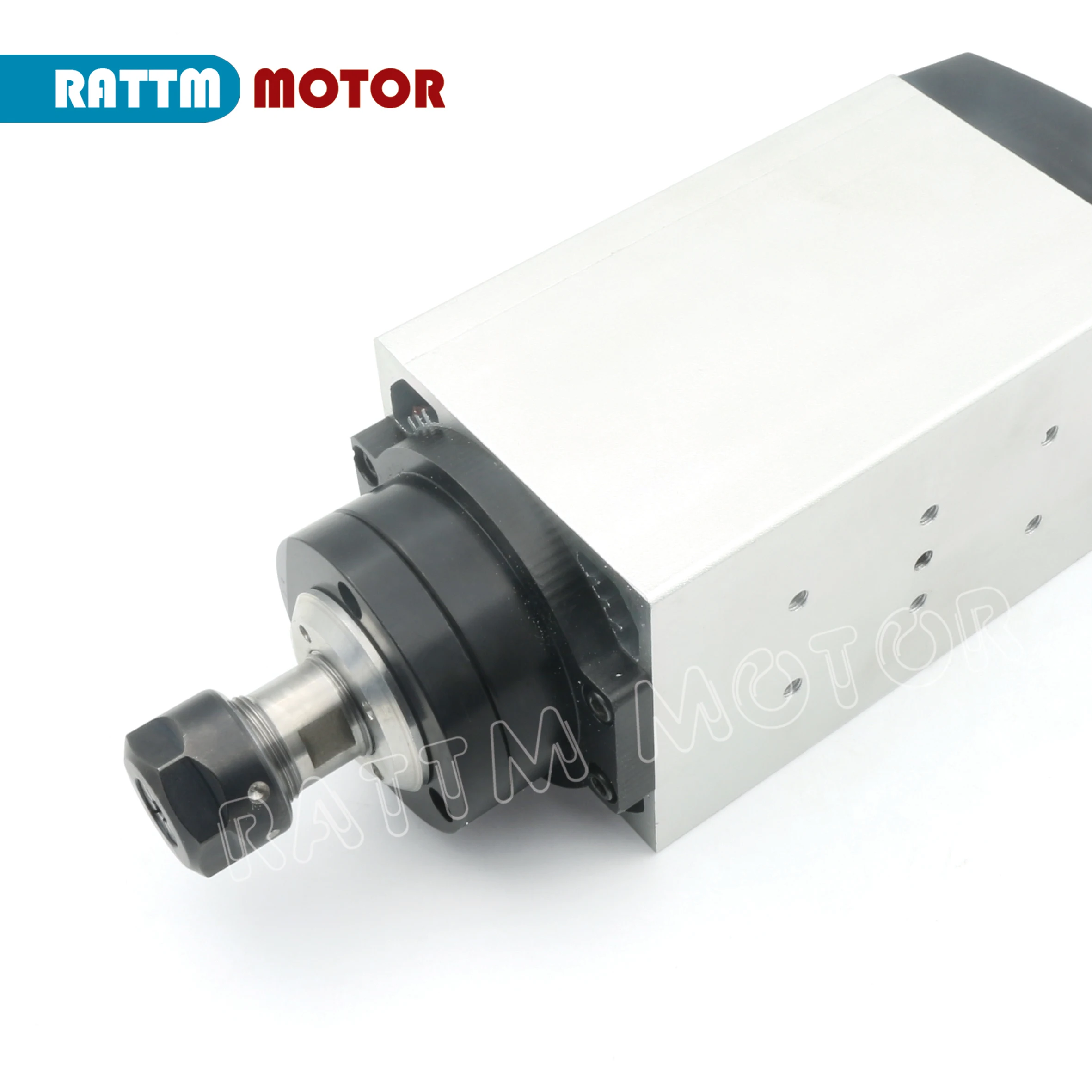 Рус/РА/ЕС корабль! 3.0KW ER20 квадратный мотор шпинделя с воздушным охлаждением 18000 об/мин 4 подшипника 300 Гц Гравировальный фрезерный шлифовальный 88x98x300 мм 10А