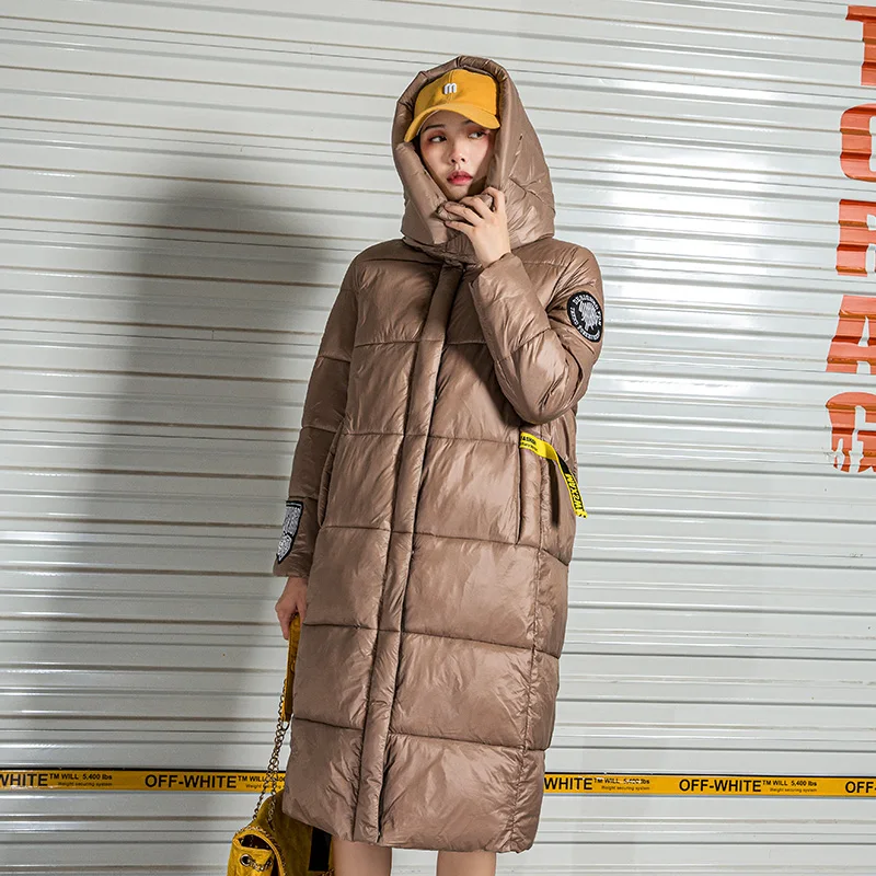 2020 Winter Women's X-Long Down Jacket Hooded