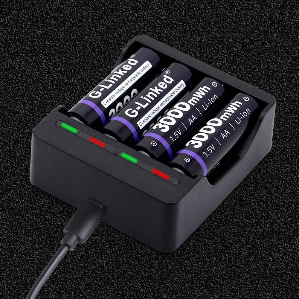 AA Battery Charger 1.5v aa charger for aaa lithium battery with LED display | Электроника