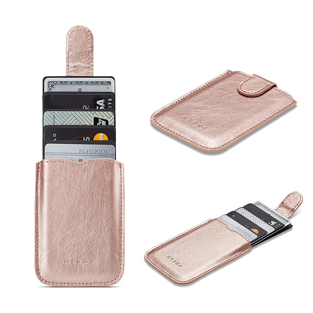 PU Leather 5 Cards Pull Wallet Back Stickers For Samsung Note 10 Pro S10 Plus A70 A50 Credit Holder iPhone 11 Max | Мобильные