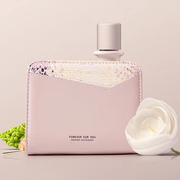 

Women Short Wallets PU Female Plaid Purses Card Holder Wallet Fashion Women's Small Zipper Wallet With Coin Purse Slim Wallet