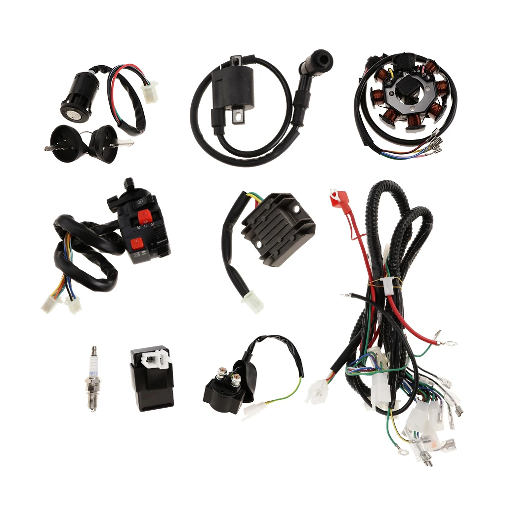MagiDeal электропроводка жгута провода ткацкий станок CDI статора для ATV QUAD 150-250cc
