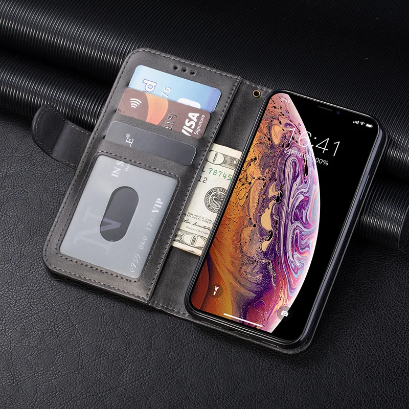 Чехлы-бумажники из искусственной кожи на застежке-молнии для iPhone 11 Pro Max X XS MAX XR 6 6s 7 8 Plus с отделениями для карт и подставкой, чехол для телефона, чехол Etui Mujer