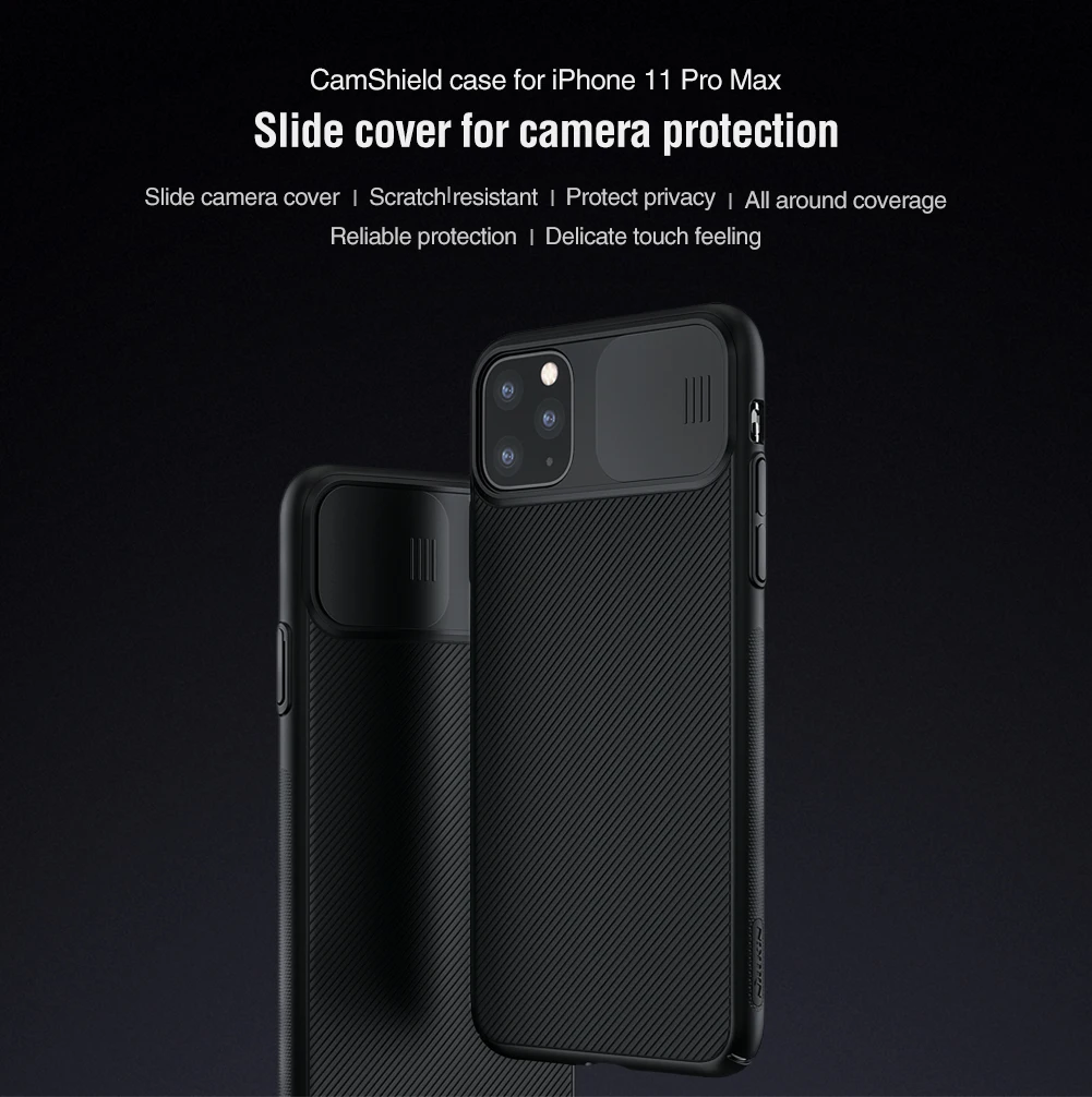 Для iPhone 11 Pro Max чехол Nillkin CamShield слайд-камера защитный чехол для iPhone 11 Pro Защита объектива конфиденциальность чехол s