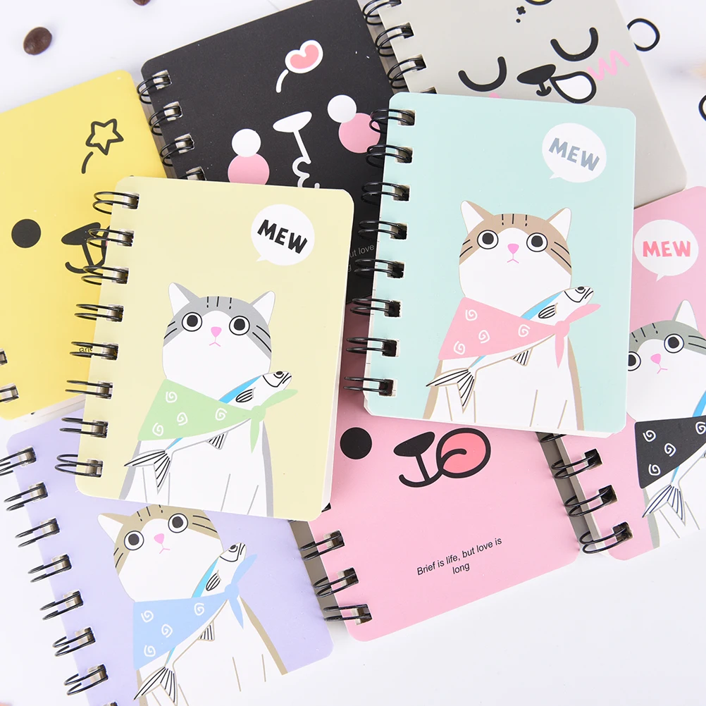 Kawaii Кот кролик тетрадь мультфильм панда Медведь катушка дневник Корейская Милая