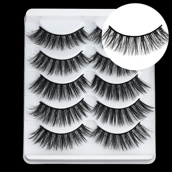 

2020 New Arriving Eyelashes 5Pcs 3D Imitation Hairs False Eyelashes Naturally Extend Small Bunches of Fluffy Eyelashes.