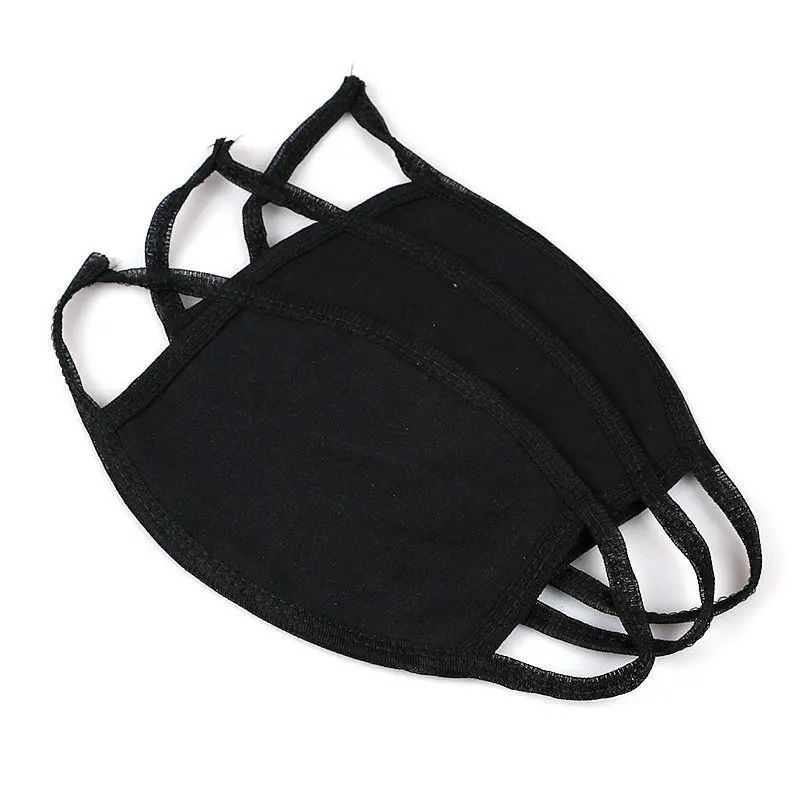 Black Double Cotton Mouth Mask Unisex Anti Haze Dust Washable Reusable Dustproof Mouth-muffle Winter Warm  fashion Face Mask