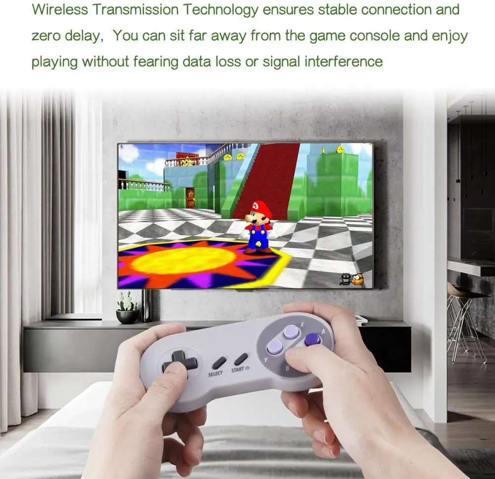 Беспроводной USB контроллер 2 шт./лот 4 ГГц совместимый с Super Famicom Games классический