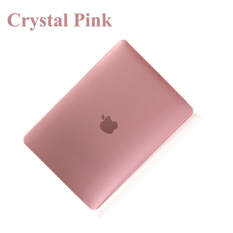Crystal Pink Ноутбук чехол для ноутбука MacBook Air Pro retina, возрастом 11, 12, 13, 15 Mac Book Pro 15,4 13,3 дюймов Сенсорная панель A1706 A1989 A2159 A1707 A1990 - Цвет: Crystal Pink