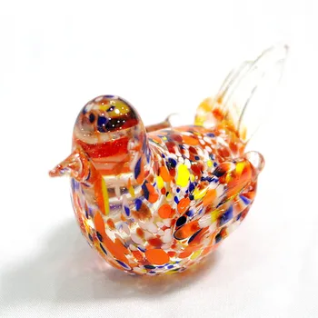

Mini Glass Bird Figurines European Style Cute Hand Blown Art Crafts Animal Ornament Home Tabletop Garden Decor Charm Accessories