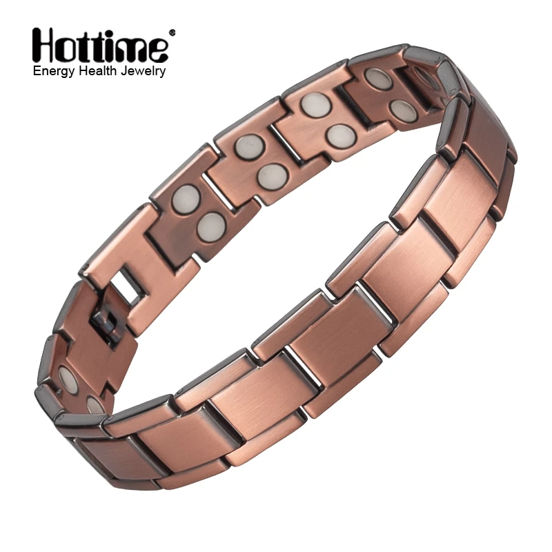 Hottime винтажный медный магнитный браслет для мужчин/женщин 2 ряда магнит
