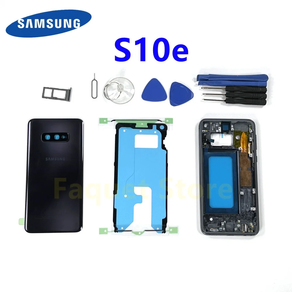 SAMSUNG Galaxy S10e G970 G970F SM-G970F/DS G970U полный корпус средняя рамка S10E задняя крышка