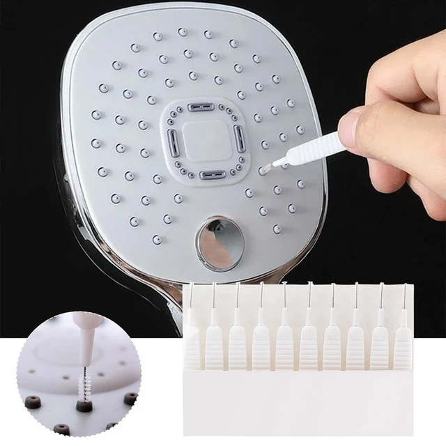 20PCS White Nylon Mini Shower Head Cleaning Brush Anti-Clogging Shower  Nozzle Cleaning Brushes Multifunctional Small Hole Cleaner for Window Slot