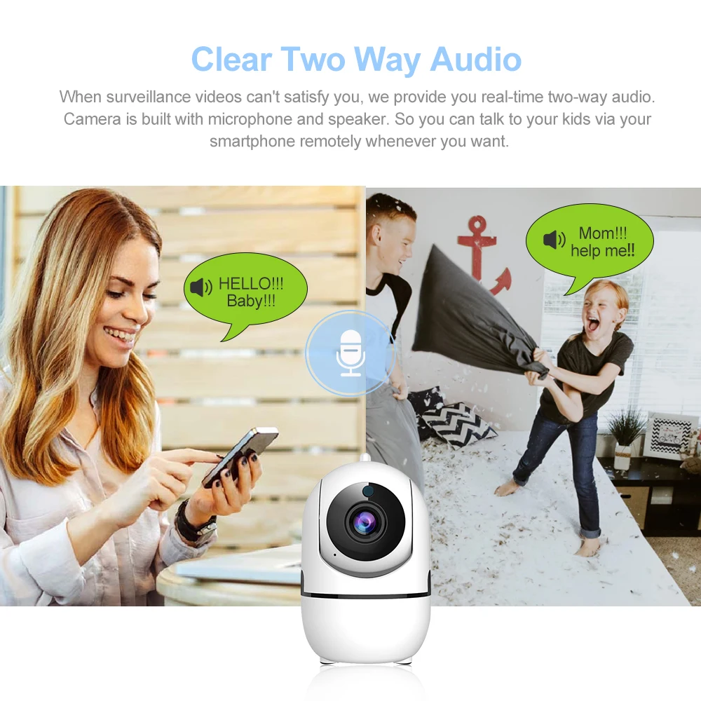  LOOSAFE 2MP Home Security IP Camera Automatic tracking PTZ Wifi IP Camer IRCut Night IR Audio Recor - 32989522472