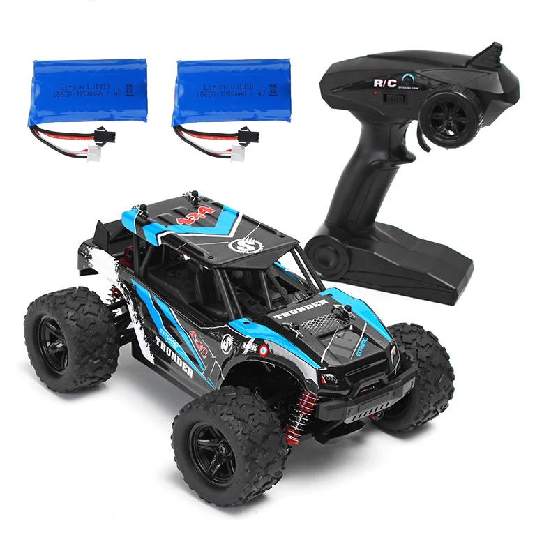 LeadingStar 40+ MPH 1/18 Масштаб RC Автомобиль 2,4G 4WD высокая скорость Быстрый пульт дистанционного управления Большой трек - Цвет: blue 2B