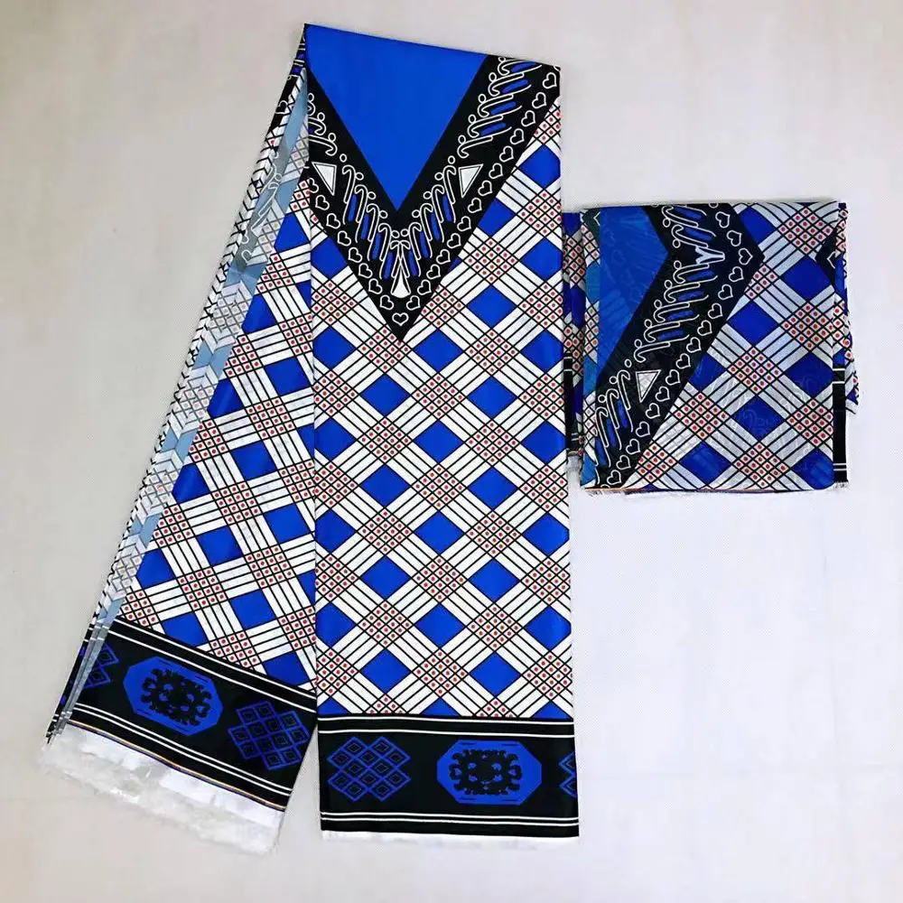 Замечательная шелковая кружевная ткань Атлас для платья хорошее качество Африканский шелк стрейч цифровая печать Шелковый воск узор 30