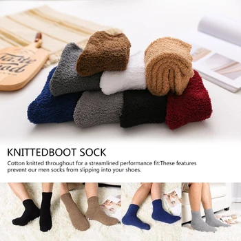 

Men Cashmere Socks Extremely Cozy Women Winter Warm Sleep Bed Floor Home Fluffy Sleeping Socks Home service socks