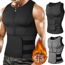 Men Body Shaper Waist Trainer Vest Slimming Shirt Sauna Sweat Vest Compression Undershirt Shapewear Fat Burner Workout Tank Tops