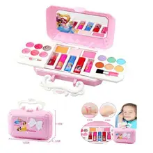 Анна Эльза детская принцесса косметика макияж коробка лак для ногтей тени для век Снежная Мода представление губная помада для девочек подарок на день рождения