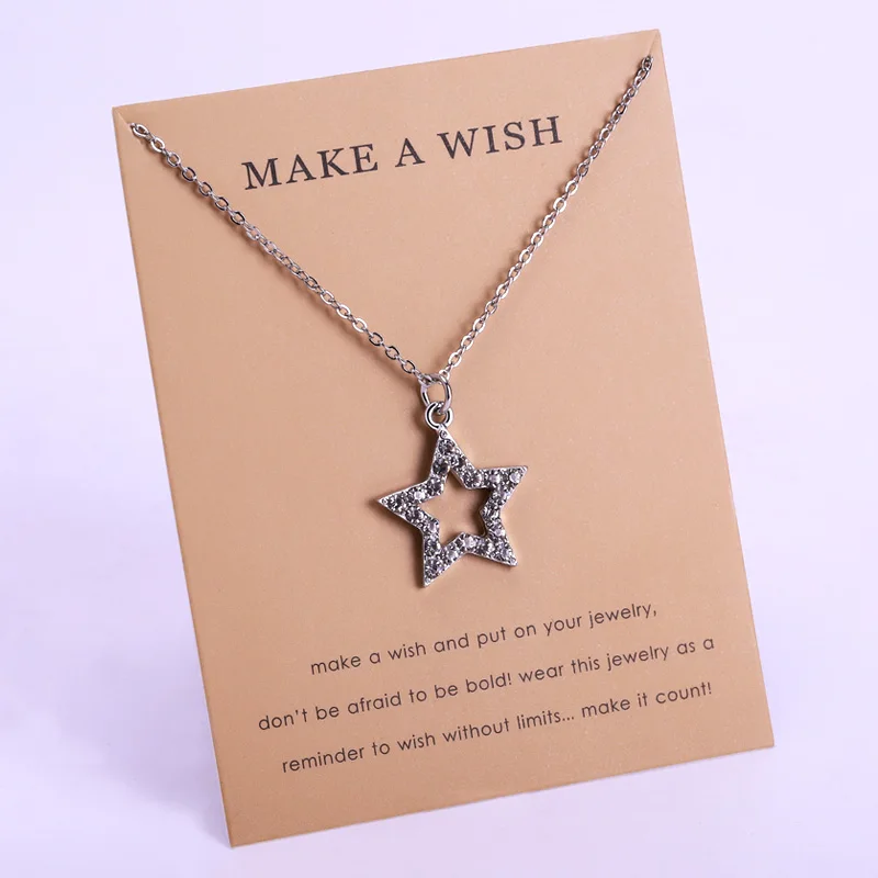 Heart Key Horse Star Jesus Balance Pendant Necklaces Best Friends Women Fashion Card Jewelry Christmas Gifts Drop Shipping - Окраска металла: NE1775