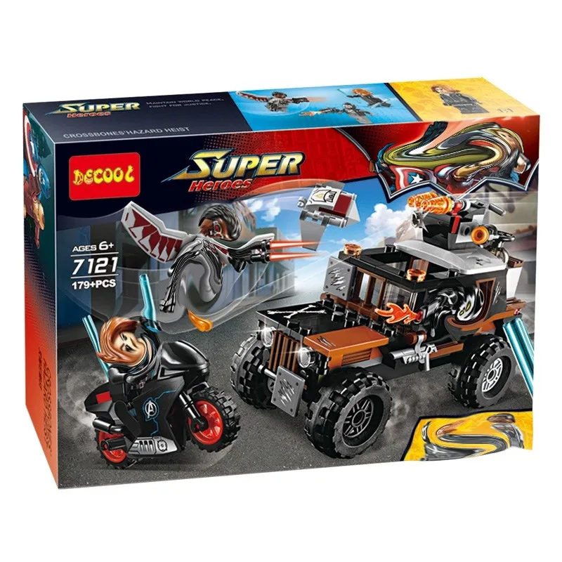 

2020 New 7121 Superhero Crossbones Hazard Heist Black Widow Civil War Set Building Blocks