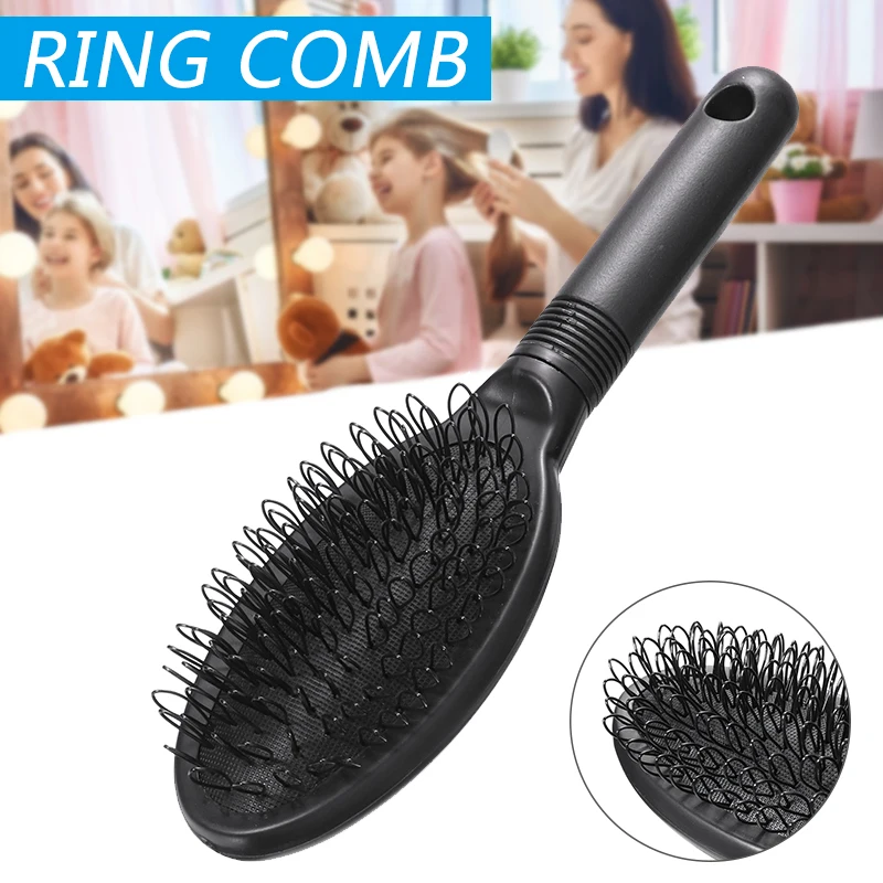

Wig Care Comb Hair Extension Fusion Loop Wig Brush Silicone Micro Rings Brushing Styling Anti-Static Brushes 2 Colors