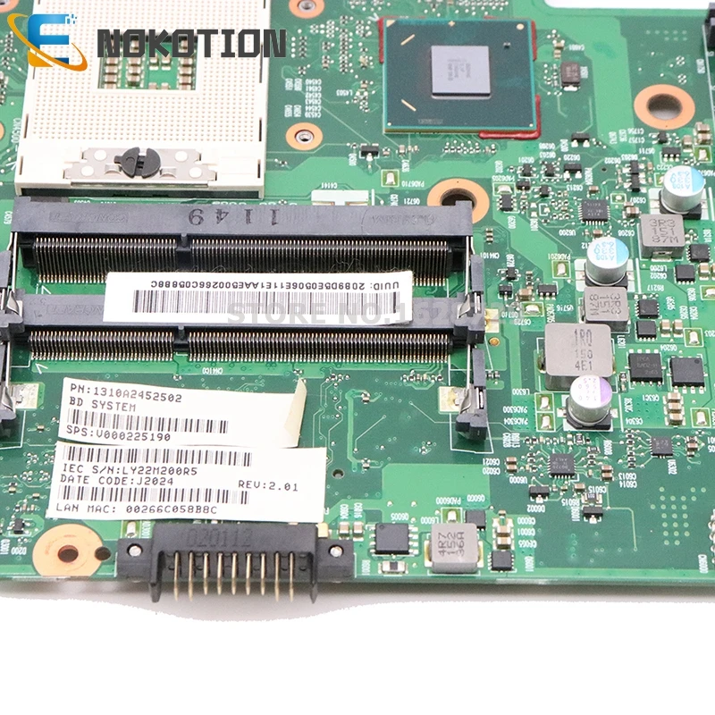 NOKOTION V000225190 V000225180 6050A2452501-MB-A01 для Toshiba Satellite C665 C650 Материнская плата ноутбука HM65 DDR3 GT315M GPU