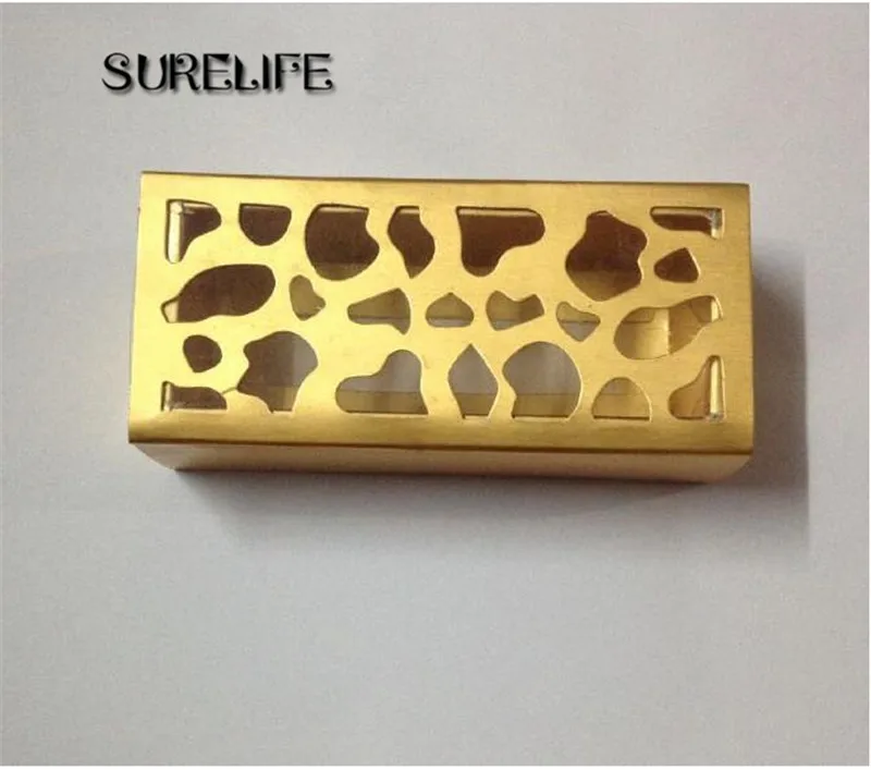 

20pcs/lot Cookie Package Gold Color Strip Hollow Macarons Box, Cake Box, Chocolate, Muffin Biscuits Box Baking Package