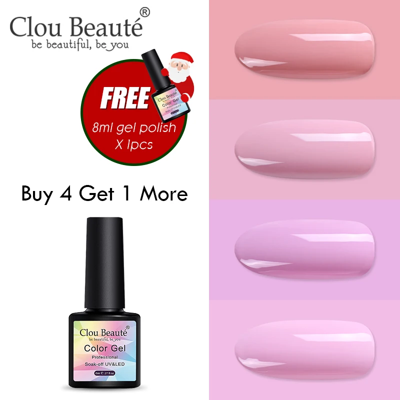 ZH06 Набор гель-лаков для ногтей Clou Beaute, 4 шт., Полупостоянный лак для ногтей Vernis, блестящий гель, долговечный гель для ногтей - Цвет: ZH06