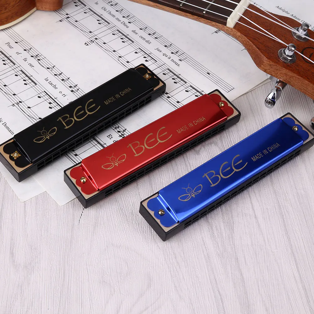 10 Holes C Key Diatonic Blues Harmonica Musical Beginner Education Toy Gift