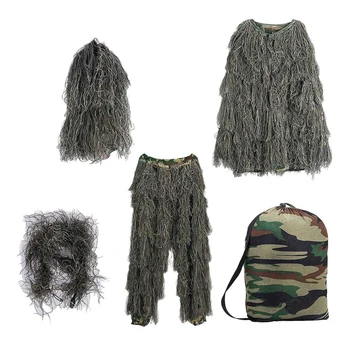 

Ghillie Suit 3D 4-Piece with Bag Camouflage Camo Hunting Forest Woodland